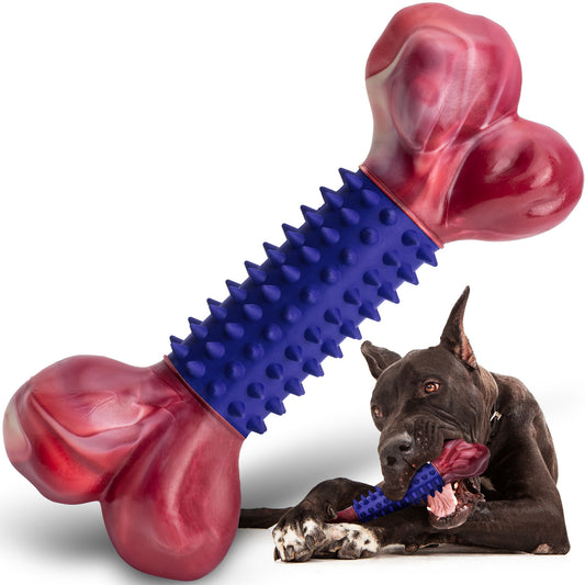 Apasiri Tough Dog Toys for Aggressive Chewers, Blue, Mint Flavor